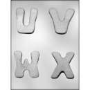 U,V,W,X Letter Chocolate Mould